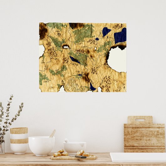 Vierde Kaart van de vergeten Realm Poster (Keuken)