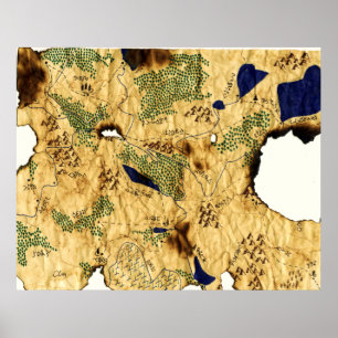 Vierde Kaart van de vergeten Realm Poster