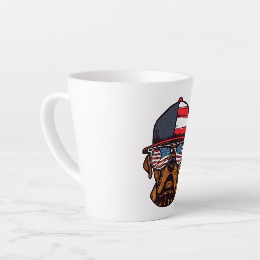 Vierde kamer van juli latte mok (Linkerhoek)