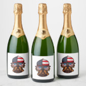 Vierde kamer van juli sparkling wijnetiket (Flessen)