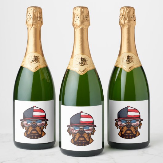 Vierde kamer van juli sparkling wijnetiket (Flessen)