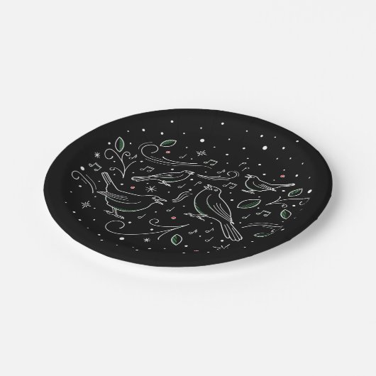 Vierde kerstdag 7-inch papieren Borden Papieren Bordje (Gekanteld)