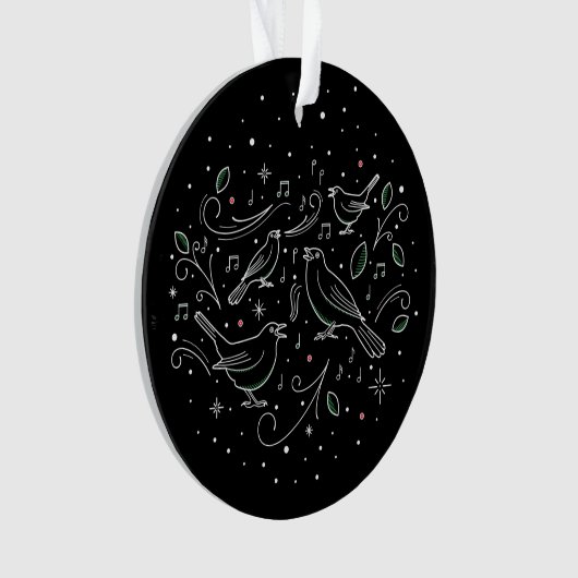 Vierde kerstdag acrylornament Black Ornament (voorkant)