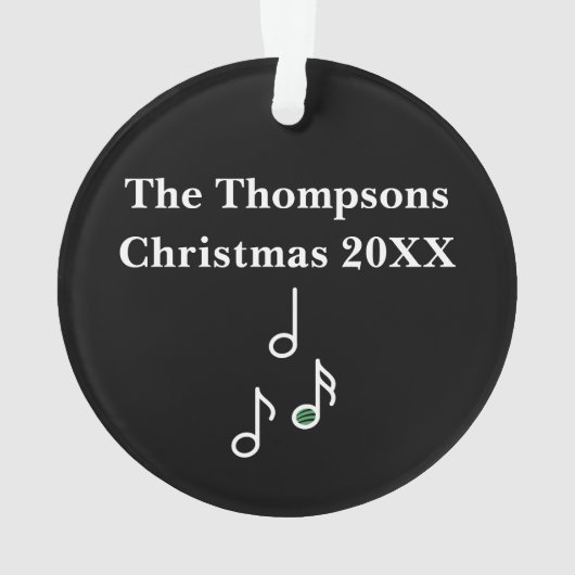 Vierde kerstdag acrylornament Black Ornament (achterkant)