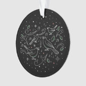 Vierde kerstdag acrylornament Black Ornament (voorkant)