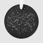 Vierde kerstdag acrylornament Black Ornament (voorkant)