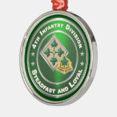 Vierde Kerstdag in de infanteriedivisie Metalen Ornament (Links)