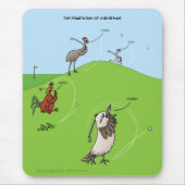 Vierde kerstdag (vier vogels) Mousepad Muismat (Voorkant)