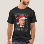 Vierde kerstfeest voor paaskerstman, Joe Biden. T-shirt (Voorkant)