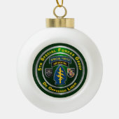 Vierde kerstversiering van de NORTH-keramische ker Keramische Bal Ornament (Voorkant)