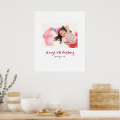 Vierde kind Verjaardag 4e Inloggen Feestbord 4 Poster (Keuken)