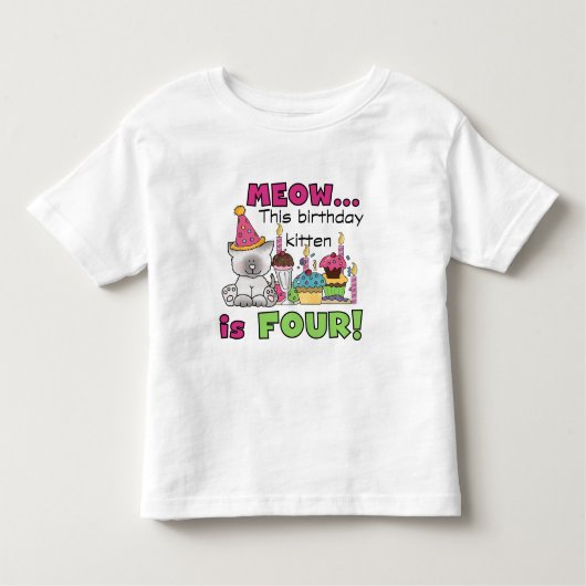 Vierde Kitten Birthday T-shirts en cadeautjes (Voorkant)