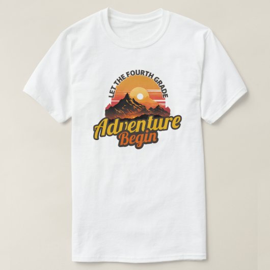 Vierde klas avontuur | 4e leerkracht t-shirt (Design voorkant)