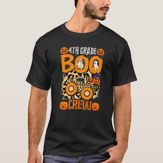 Vierde klas Boo Bemanner Leerling Student Hallowee T-shirt (Voorkant)