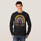 Vierde klas docent regenboog t-shirt (Voorkant volledig)