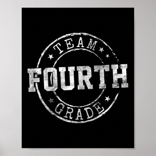 Vierde klas droomteam 4de klas eerste schooldag poster (Voorkant)