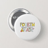 Vierde klas droomteam Byck naar school 4e klas T Ronde Button 5,7 Cm (Voorkant /achterkant)