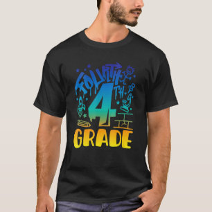Vierde klas eerste schooldag naar school t-shirt