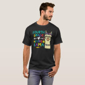 Vierde klas geen probleem lama 4e eerste schoolda t-shirt (Voorkant volledig)