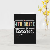 Vierde klas hartleraar geschenken 4e klas terug na kaart (Gele Bloem)
