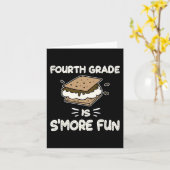 Vierde klas is meer leuk terug naar school leraar kaart (Gele Bloem)