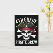 Vierde klas Pirate Crew Halloween Costume Student Kaart (Gele Bloem)