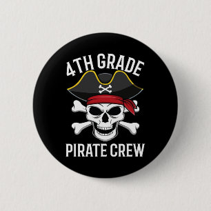Vierde klas Pirate Crew Halloween Costume Student  Ronde Button 5,7 Cm