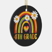 Vierde klas regenboog terug naar school 4e klas keramisch ornament (Rechts)