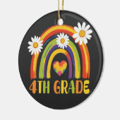 Vierde klas regenboog terug naar school 4e klas keramisch ornament (Links)