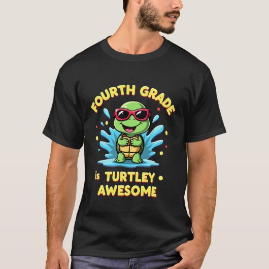 Vierde klas schildpad-achtig geweldige eerste dag  t-shirt (Voorkant)
