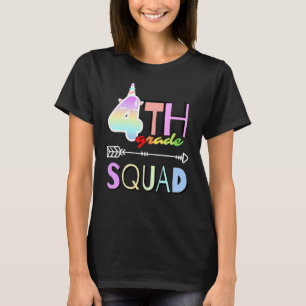 Vierde klas Squad 4e Eenhoorn Terug naar School Te T-shirt