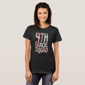 Vierde klas Squad Retro Leraar 4e klas Student T-shirt (Voorkant volledig)