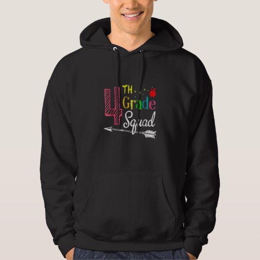 Vierde klas terug naar school leraar student hoodie (Voorkant)