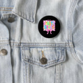 Vierde klas terug naar school strik schattig coque ronde button 5,7 cm (In situ)