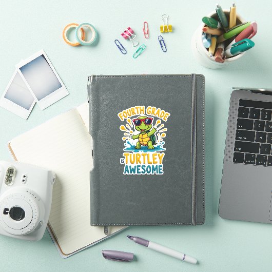 Vierde klas Turtle-y Geweldige eerste dag van de v Sticker (iPad Cover)