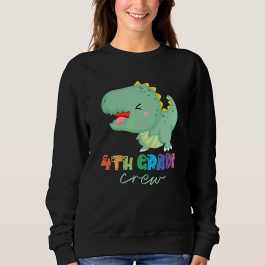 Vierde klas van het personeel van de klas de dinos trui (Voorkant)