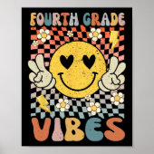 Vierde klas Vibes 4e klas Retro Docent 1e dag Poster (Voorkant)