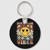 Vierde klas Vibes 4e klas Retro Docent 1e dag Sleutelhanger (Achterkant)