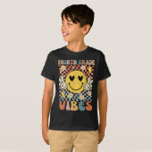 Vierde klas Vibes 4e klas Retro Docent 1e dag T-shirt (Voorkant volledig)