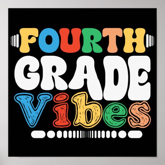 Vierde klas Vibes 4e klas terug naar school Poster (Voorkant)