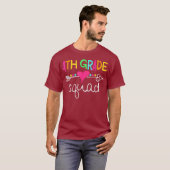 Vierde klas vierde lerarenteam terug t-shirt (Voorkant volledig)