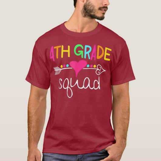 Vierde klas vierde lerarenteam terug t-shirt (Voorkant)