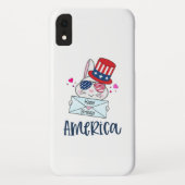 Vierde konijn juli met Amerikaanse vlag Sun Glasse Case-Mate iPhone Case (Achterkant)