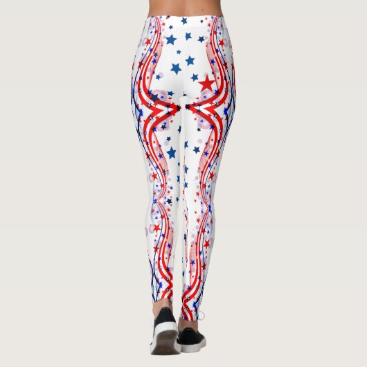 Vierde LEGGINGS van JULI: Stars and Stripes Parade (Achterkant)