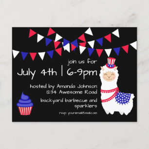 Vierde Llama-partij juli Briefkaart