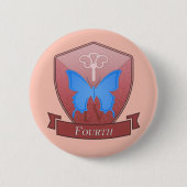 Vierde - Mt. Caliwas School Pin Ronde Button 5,7 Cm (Voorkant)