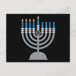 Vierde nacht Briefkaart van de Hanukkah Glitter<br><div class="desc">Hanukkah 2022 begint in de avond van zondag 18 december en eindigt in de avond van maandag 26 december</div>