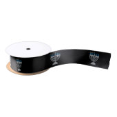 Vierde nacht van de Hanukkah Glitter Satin Ribbon Satijnen Lint (Spoel)