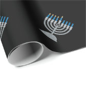Vierde nacht van Hanukkah Glitter Wrapping Paper Cadeaupapier (Rol Hoek)