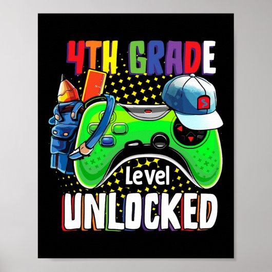 Vierde niveau van de rang open terug naar school V Poster (Voorkant)